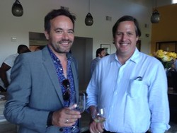 Jeome Cherry, winemaker, with James Manoogian - Fog Crest Vineyard