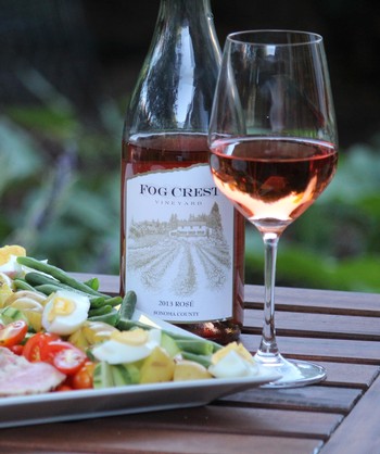 Rosé with Salad Nicoise