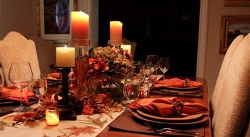 Fall holiday tablescape