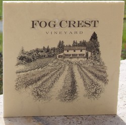 Marble Trivet Fog Crest Vineyard Label