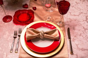 Valentine's Day place setting