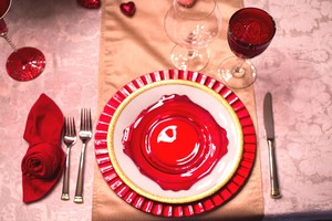 Valentine's Day place setting