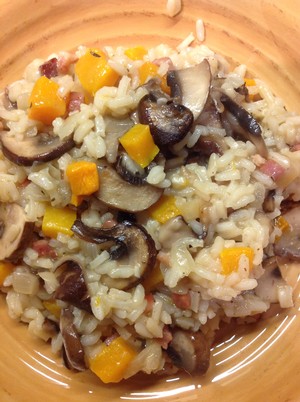 Butternut Squash Mushroom Risotto - Comfort Food - Fog Crest Vineyard