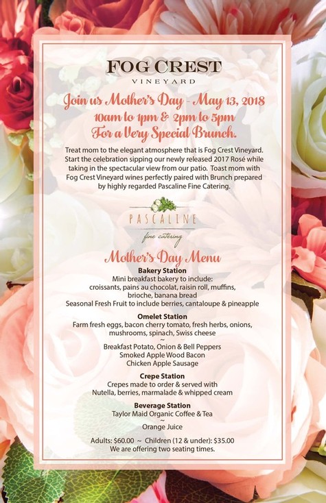 Mother's Day at Fog Crest Vineyard 2018