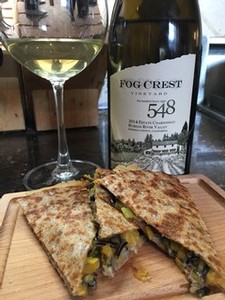 Wild Rice Quesadillas with Chardonnay