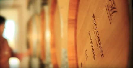 Fog Crest Vineyard wine barrel