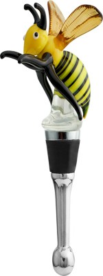 Glass Bottle Stopper Bee