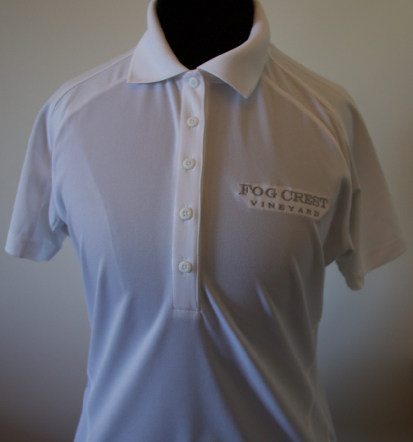 Women's White Polo Shirt-M