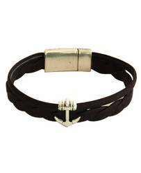 Black Cork Bracelet w/ Anchor