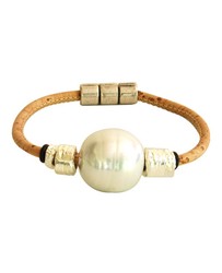 Cork Bracelet w/ Artificial Pearl