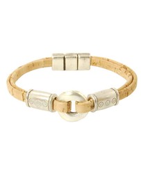 Cork & Sliver Bracelet